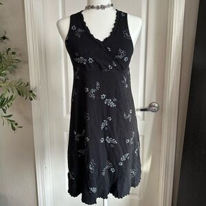Super cute dress floral black goth grunge coconut girl size small